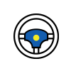 Illustration of a steering wheel